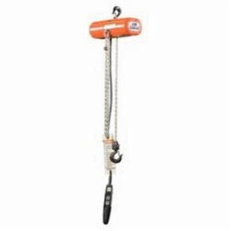 Cm Shopstar Electric Chain Hoist, Double Reeving, 1000 Lb, 612 Ft, 10 Ft Lifting Height, 6 Fpm Lift 2109